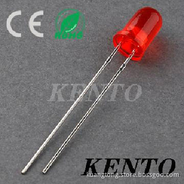 5mm Round Red Diffused Long Feet Lens Led Diode